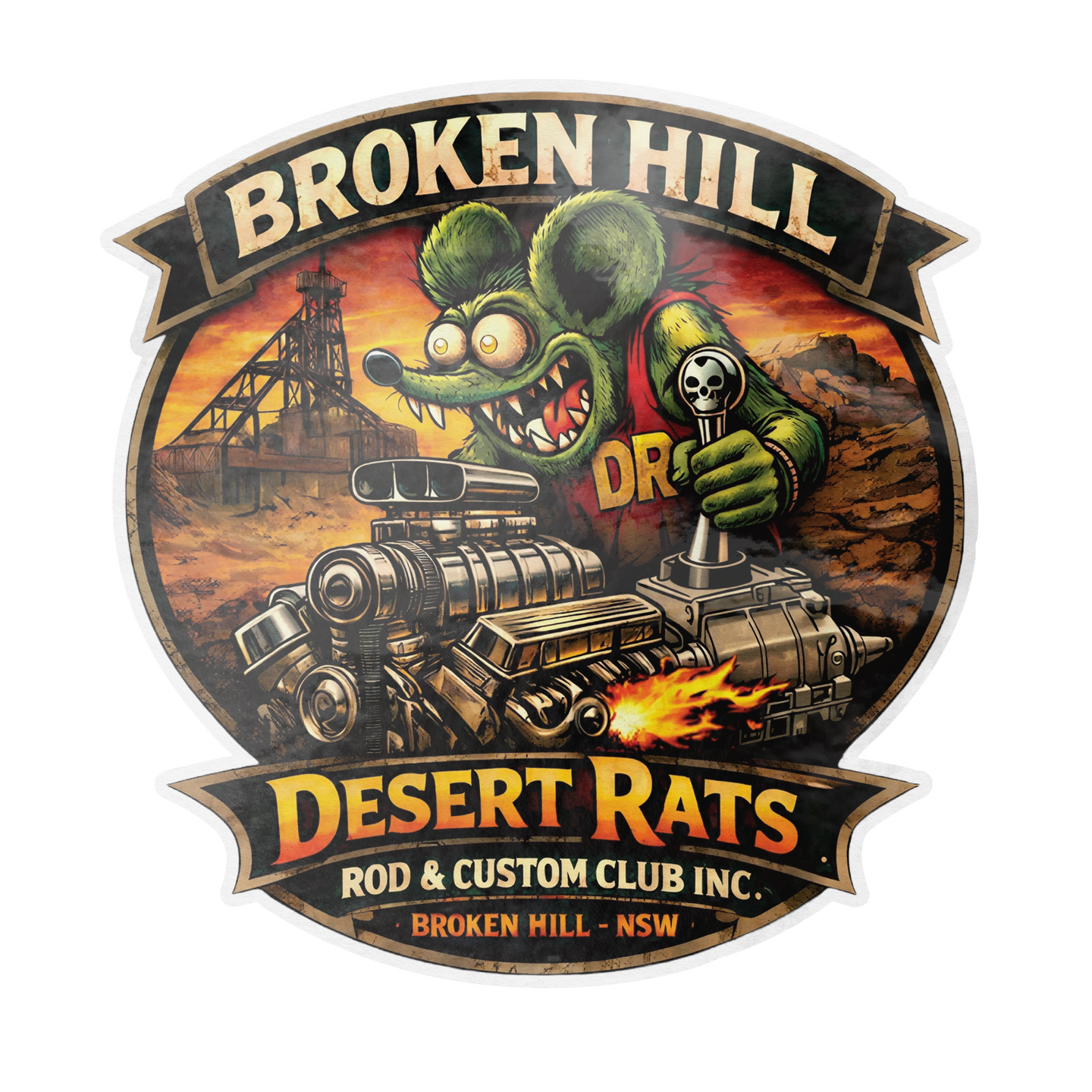 BROKEN HILL DESERT RATS Large Sticker – Fast Print Signs & Apparel