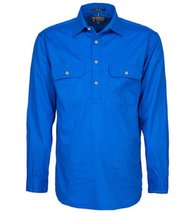 Mens Pilbara Closed Front L/S Shirt RM200CF