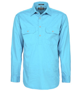 Mens Pilbara Closed Front L/S Shirt RM200CF