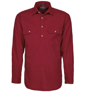 Mens Pilbara Closed Front L/S Shirt RM200CF