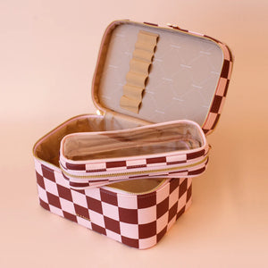 Cherry Check Vanity Case