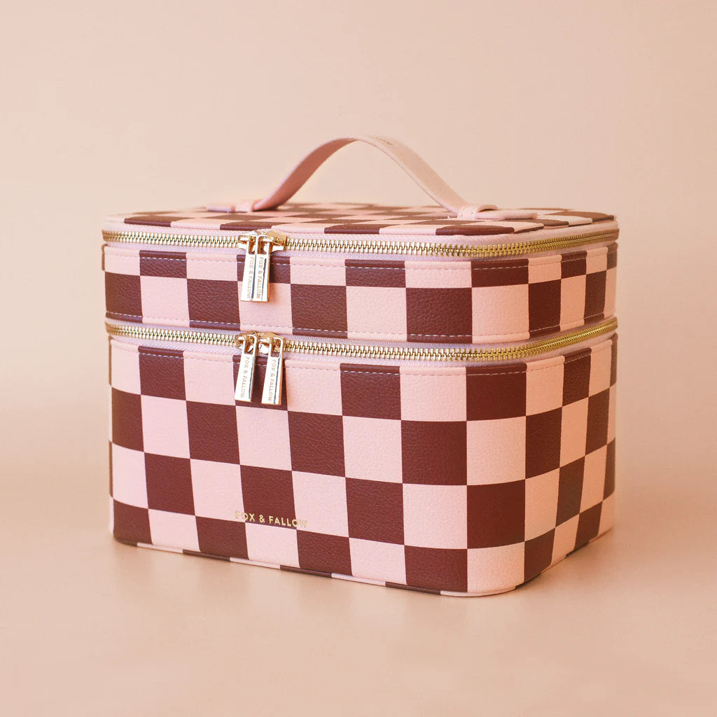 Cherry Check Vanity Case