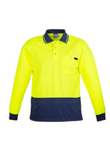 Load image into Gallery viewer, ZH410 SYZMIK Mens Hi Vis Comfort Back Long Sleeve Polo
