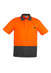 ZH415 SYZMIK  Mens Hi Vis Comfort Back Short Sleeve Polo