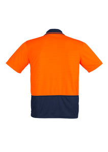 ZH415 SYZMIK  Mens Hi Vis Comfort Back Short Sleeve Polo