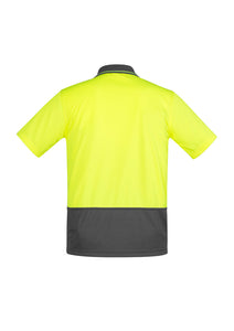 ZH415 SYZMIK  Mens Hi Vis Comfort Back Short Sleeve Polo