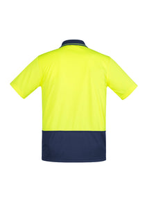 ZH415 SYZMIK  Mens Hi Vis Comfort Back Short Sleeve Polo