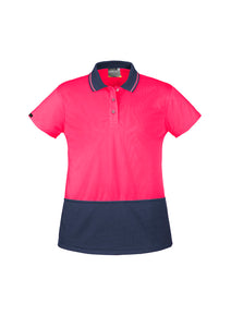 ZH731 SYZMIK  Womens Hi Vis Basic Short Sleeve Polo