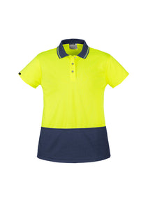 ZH731 SYZMIK  Womens Hi Vis Basic Short Sleeve Polo