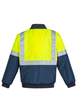 Load image into Gallery viewer, Hi Vis Quilted Flying Jacket ZJ351 - Yellow/Navy
