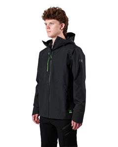 WO◆2 - THREE-LAYER BONDED RAIN JACKET - Black
