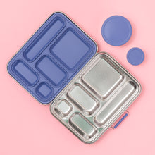 Load image into Gallery viewer, Five Compartment Leakproof Stainless Steel Lunch Box (Indigo silicone seal)
