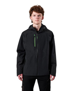 WO◆2 - THREE-LAYER BONDED RAIN JACKET - Black