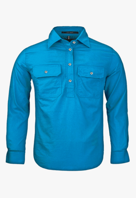 Pilbara Kids Closed Front Work Shirt RM400CF