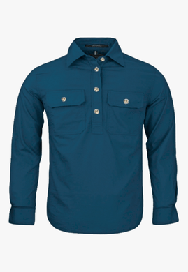 Pilbara Kids Closed Front Work Shirt RM400CF